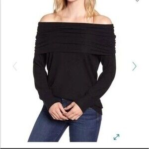 Gibson Convertible Neckline Cozy Fleece Tunic Pullover Top Size XS NWT